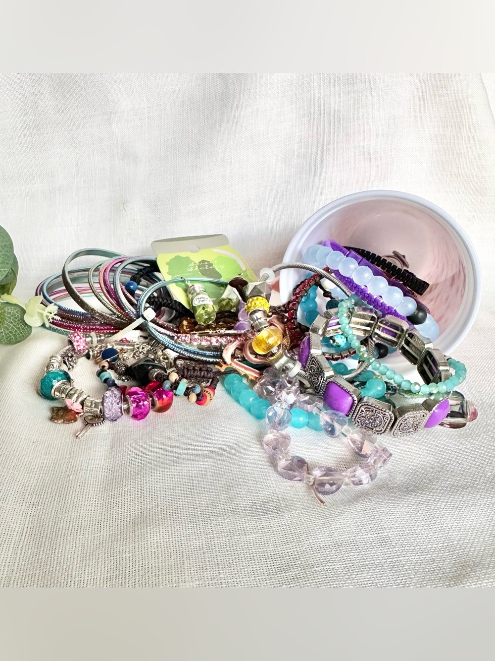 San-X Rilakkuma Sakura 16oz plastic tumbler girls jewelry lot